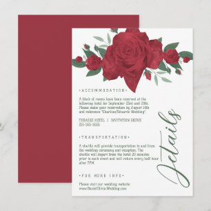 Rote Rosen Boho Wedding Begleitkarte