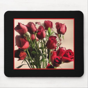 Rote Rosen boquet mousepad