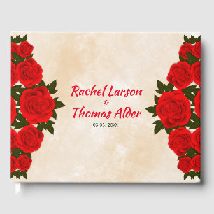 Rote Rosen Bouquet Gästebuch