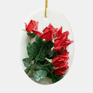 Rote Rosen Bouquet Keepake Ornamente