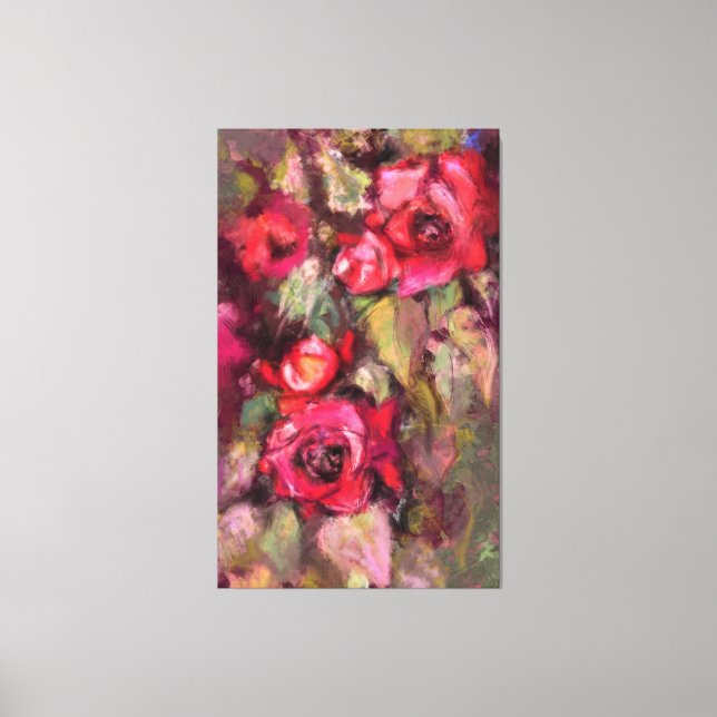 Rote Rosen Canvas Print Leinwanddruck (Vorderseite)