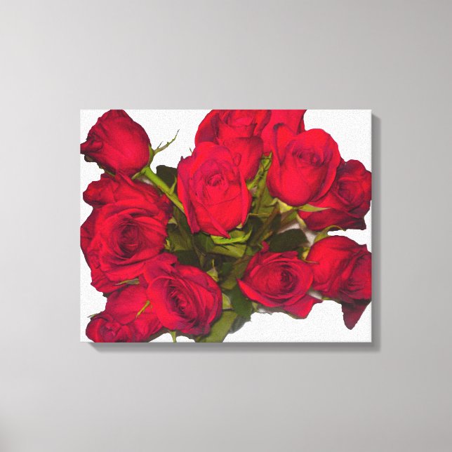 Rote Rosen Canvas Print Leinwanddruck (Vorderseite)