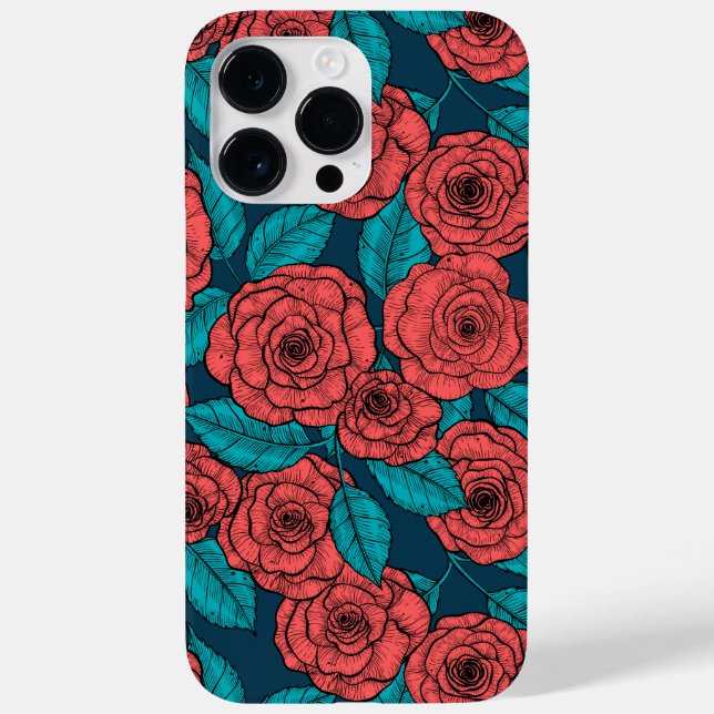 Rote Rosen Case-Mate iPhone Hülle (Rückseite)