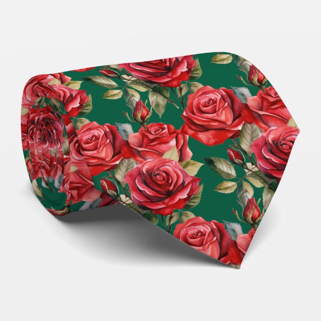 Rote Rosen Classic Formal Neck Tie Krawatte (Gerollt)