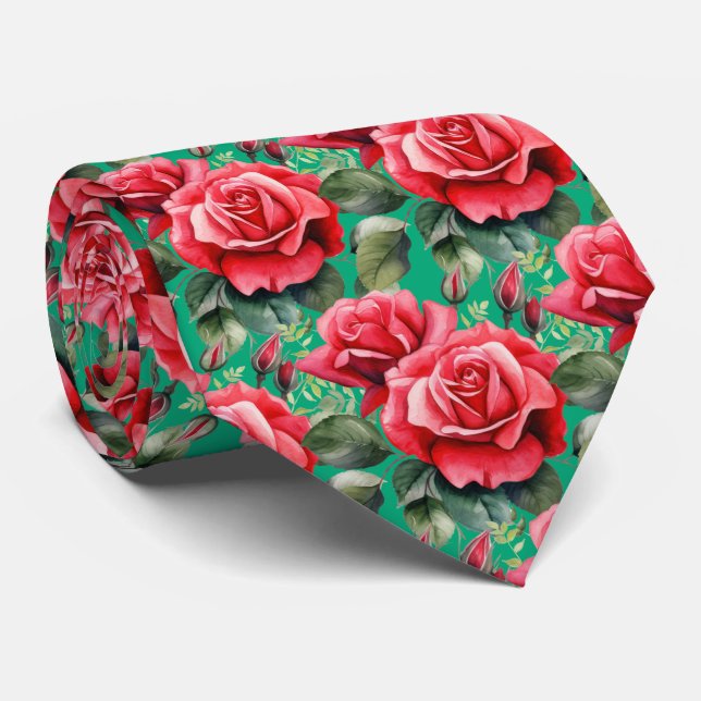 Rote Rosen Classic Formal Neck Tie Krawatte (Gerollt)