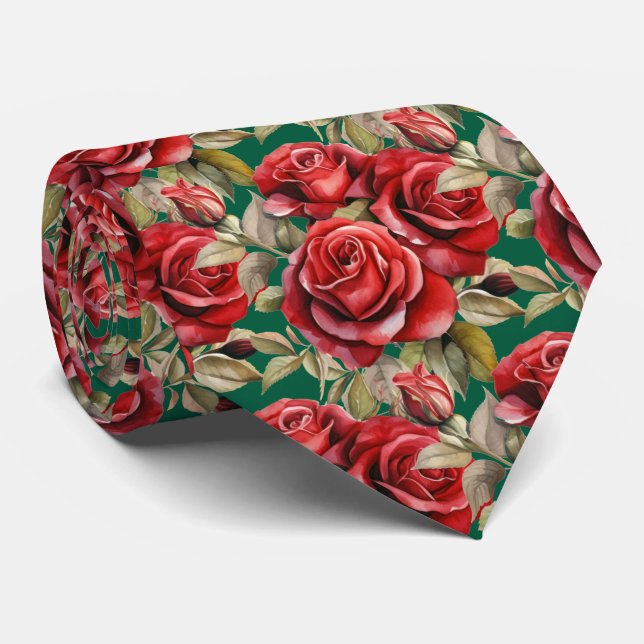 Rote Rosen Classic Formal Neck Tie Krawatte (Gerollt)