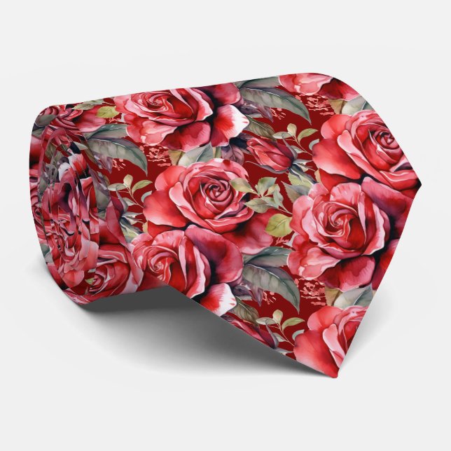 Rote Rosen Classic Formal Neck Tie Krawatte (Gerollt)