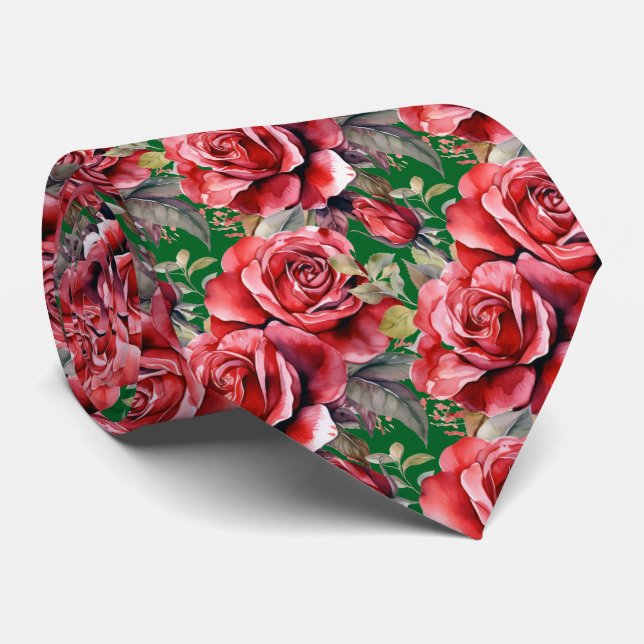 Rote Rosen Classic Formal Neck Tie Krawatte (Gerollt)