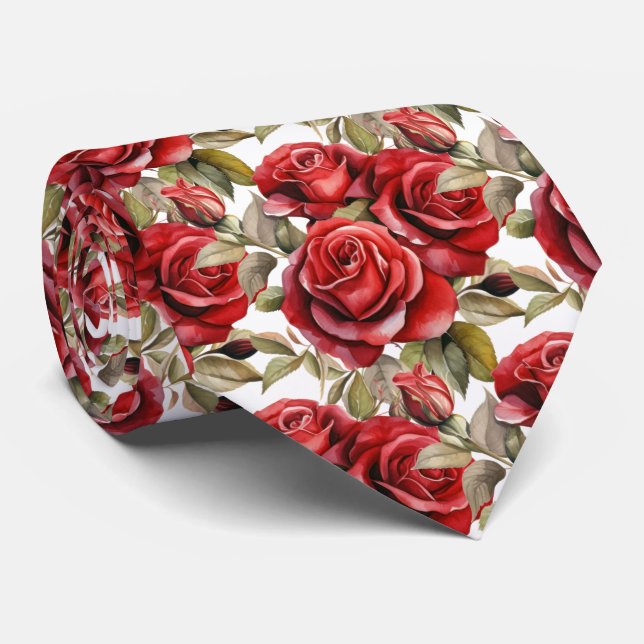 Rote Rosen Classic Formal Neck Tie Krawatte (Gerollt)