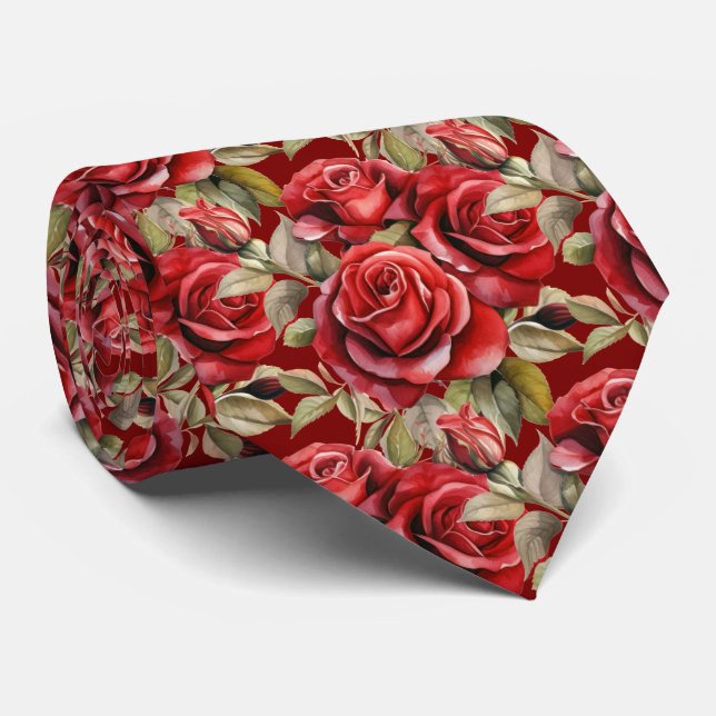 Rote Rosen Classic Formal Neck Tie Krawatte (Gerollt)
