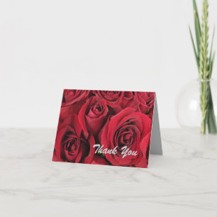 Rote Rosen danken Ihnen zu kardieren Dankeskarte