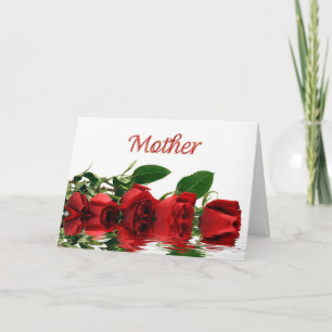 Rote Rosen der Mutter Tages Karte