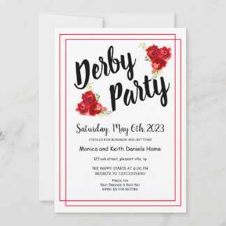 Rote Rosen Derby Party Einladung