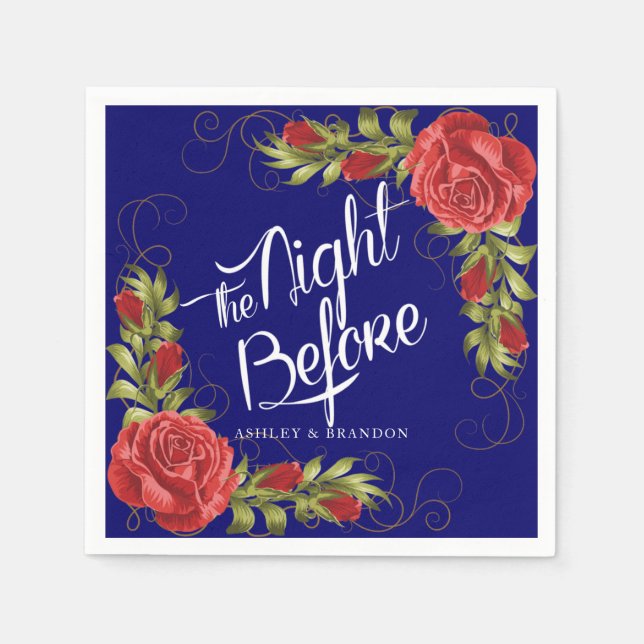 Rote Rosen Die Nacht vor der Probe Abendessen in N Serviette (Vorderseite)