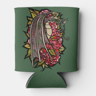 Rote Rosen Drachenkunst Dosenkühler