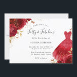 Rote Rosen Dress 40. Geburtstag 40 & Fabulous Einladung<br><div class="desc">Rote Rosen Dress 40. Geburtstag 40 & Fabulous Einladung Mehr elegante florale Brautparty Designs in unserem Geschäft!</div>