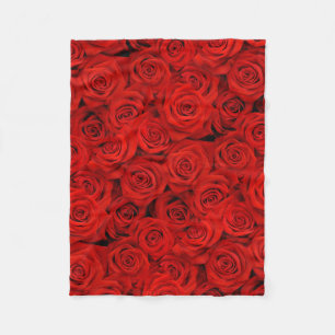 Rote Rosen Fleecedecke