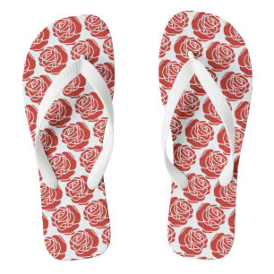 Rote Rosen Flip Flops