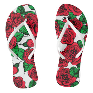 Rote Rosen Flip Flops