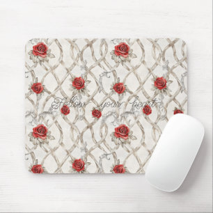 Rote Rosen Floral Mousepad