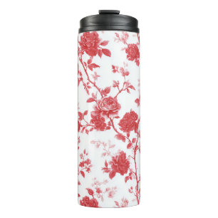 Rote Rosen Floral Thermosbecher