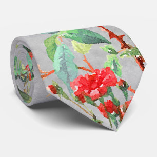 Rote Rosen Floralgarten Vintage Krawatte