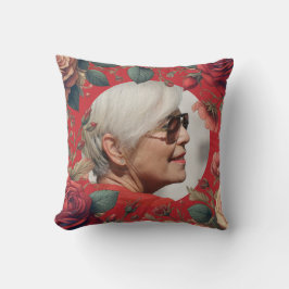 Rote Rosen FOTO Memorial Keepake Sentimental Kissen