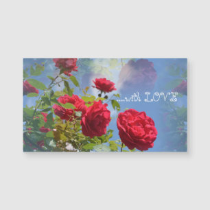 Rote Rosen für Dich ... Magnetkarte