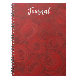Rote Rosen für JournalNotebook Notizblock