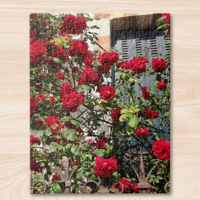 Rote Rosen für Reisen nach Frankreich Puzzle (Von Creator hochgeladen)