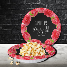 Rote Rosen für Wasserfarben Derby Brautparty Pappteller