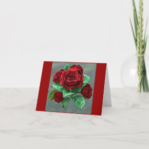 Rote Rosen ... gefundenes Bild, Karte