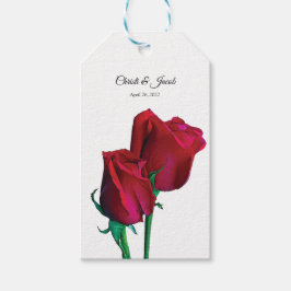 Rote Rosen Geschenkanhänger