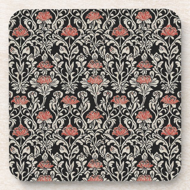 Rote Rosen Getränkeuntersetzer (Vorderseite)