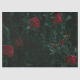 rote Rosen Gewindetappapier-Dekoupage-Geschenkpapi Seidenpapier