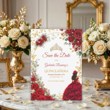 Rote Rosen goldene Schmetterlinge Quinceañera