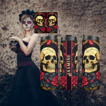 Rote Rosen Gothic Skull Halloween Yoga