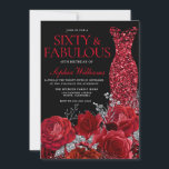 Rote Rosen & Gown Black 60. Geburtstagsparty Einladung<br><div class="desc">Rote Rosen & Gown Black 60. Geburtstagsparty Einladung Siehe Matching Kollektion in Nest und Nest Store Vielen Dank</div>