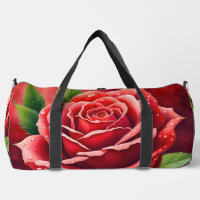 Rote Rosen Große Duffel-Tasche