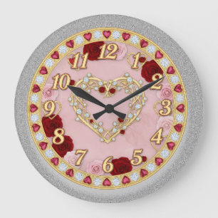 Rote Rosen Große Wanduhr