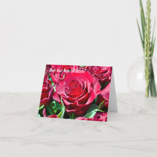 Rote Rosen Grußkarte Dankeskarte