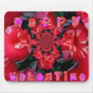 Rote Rosen "Happy Valentine" Kunst, Dichtung und M Mousepad