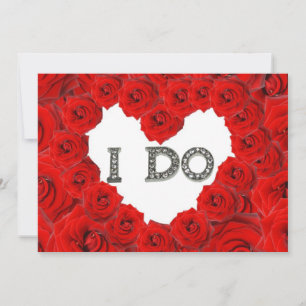 Rote Rosen Herz Ich Liebe Glanz Hochzeitseinladung Einladung