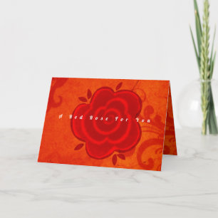 Rote Rosen Hochzeit Jubiläum Falte Grußkarte Karte