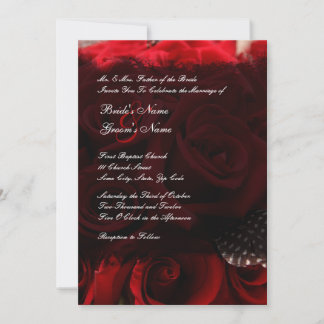 Rote Rosen Hochzeitseinladung Einladung