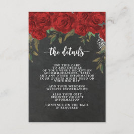 rote Rosen Hochzeitsinformationen Begleitkarte