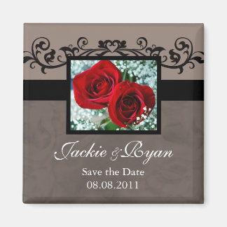 Rote Rosen im Datumsmagazin speichern Magnet
