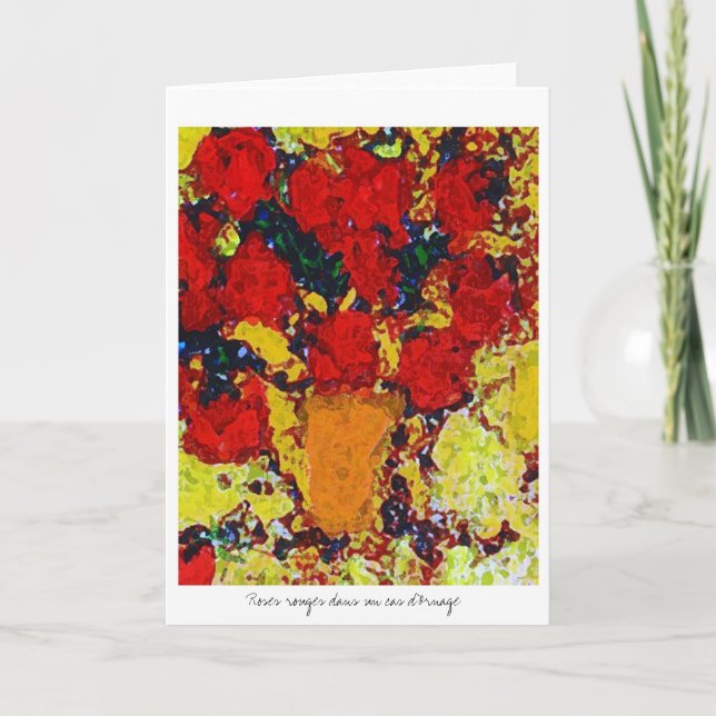 Rote Rosen im Fall von Ornage Karte (Vorderseite)