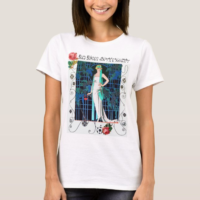 ROTE ROSEN IN DER NACHT, ART DECO SCHÖNHEIT T-Shirt (Vorderseite)