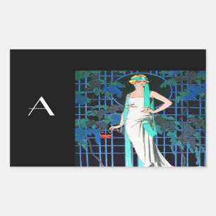 ROTE ROSEN IN DER NACHT, KUNSTSCHÖNHEIT FASHION MO RECHTECKIGER AUFKLEBER